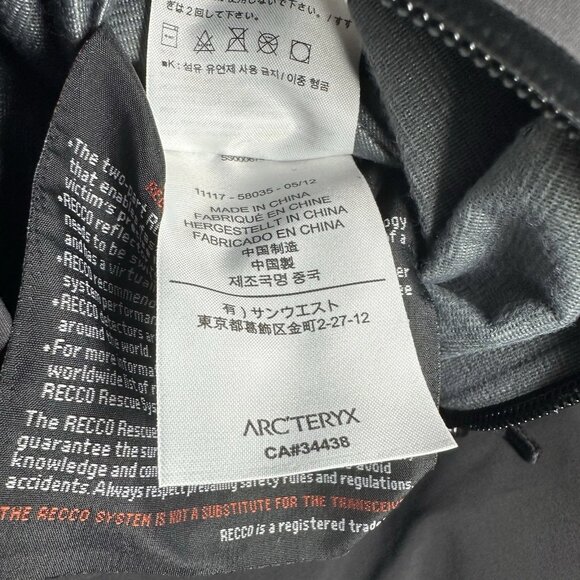 Arc’teryx Sentinel Full Bib Pant Womens Medium Regular Black Goretex Recco 11117 - Picture 16 of 16